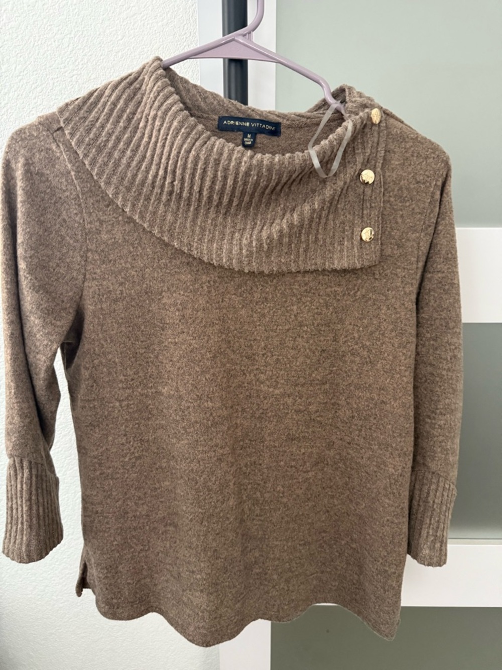 Light Brown Cowl Neck Sweater